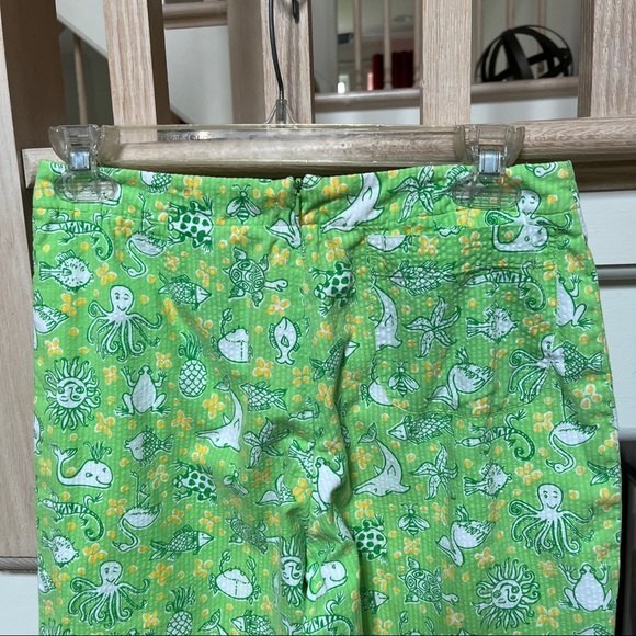 Lilly Pulitzer White Tag Vintage Sea Creature Print Cropped Pants 6 - Picture 9 of 10